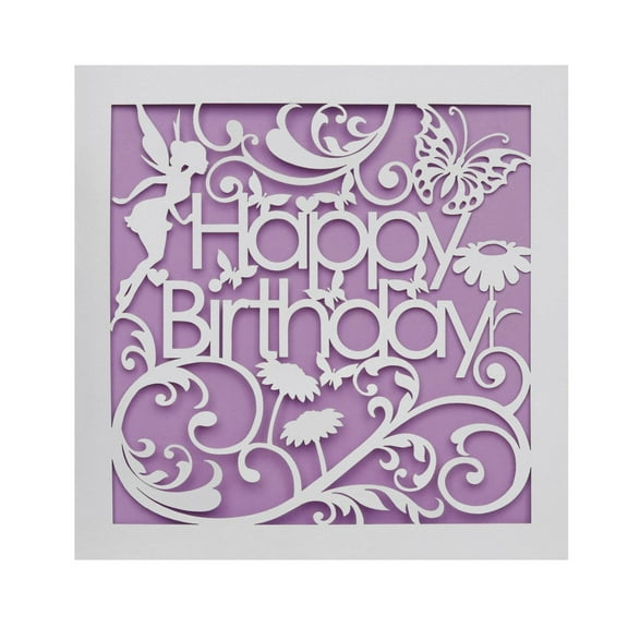10Pcs Happy Birthday Card Floral Butterfly Birthday Greeting Invitation Cards for Party for Friends Family or Special Someone Purple