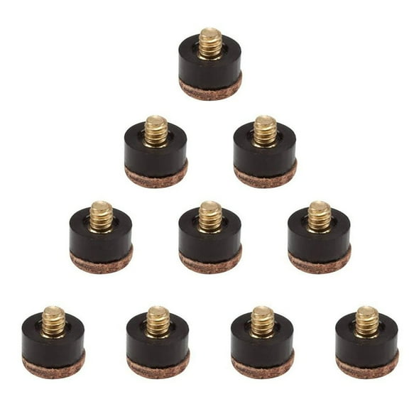 10Pcs Hard Leather Screw on Pool Cue Tip Replacement Pool Stick Accessories