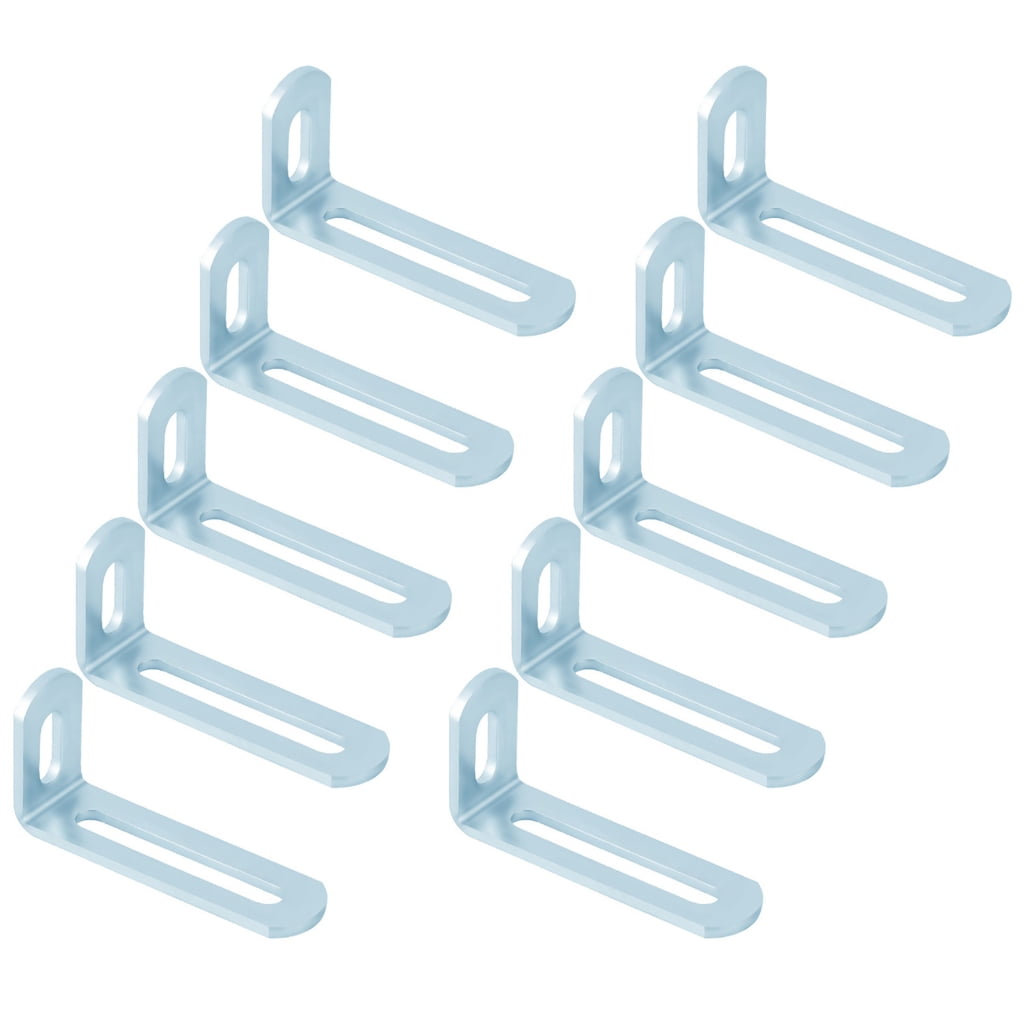 10Pcs Heavy Duty 90 Degree Right Angles Steel Brackets L Shaped Fixer ...