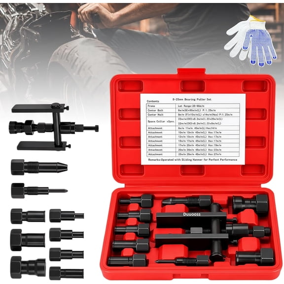 10Pcs Heavy Duty Blind Hole Bearing Puller Tool Set - 2026 Upgrade Blind Hole Bearing Puller Set, Internal Bearing Puller, Easy to Use, Secure Inner-Gripping Design & Wide Size Compatibility