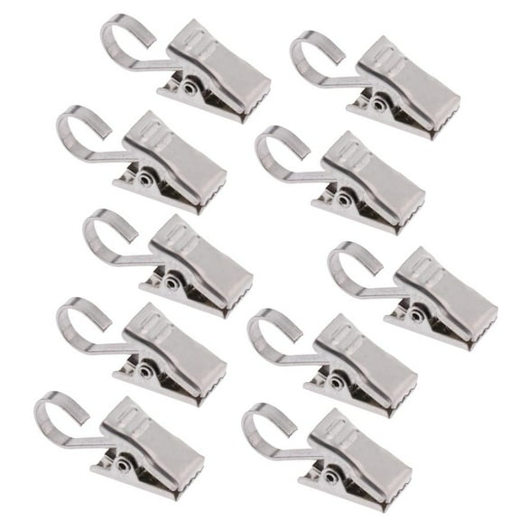 10Pcs Heavy Duty Curtain Clips with Hook Spring Clamps Hanging Clips Carrier