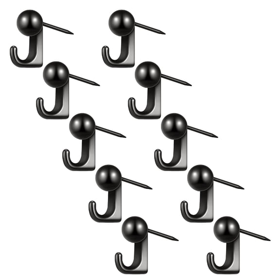 10Pcs Heavy Duty Metal Push Pin Hook Zincs Alloy Wall Mount Hangers For Pictures for Soft Wood Panels
