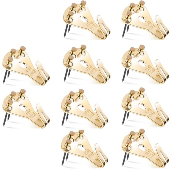 10 Pcs Heavy Duty Picture Hangers, Picture Hooks with Nails for Clock Mirror, Support up to 100lbs