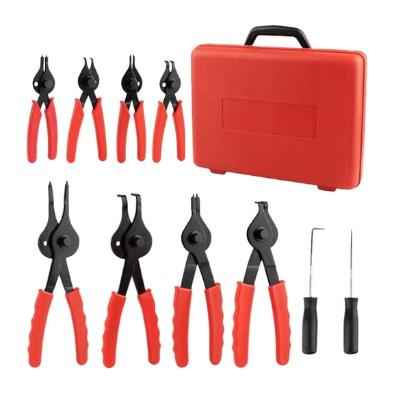 10Pcs Heavy Duty Professional Snapping Ringing Pliers Set For Industrial Automotive And Mechanical Repair With C