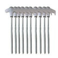 thumbnail image 1 of 10Pcs Heavy Duty Screw-In Tent Stakes, Carbon Steel Ice Shanty Anchors with Cloth Bag for Outdoor Camping, Patio, Garden Canopies, 1 of 2