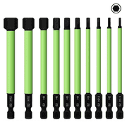 10Pcs Hex Allen Wrench Drill Bits, S2 Steel Hex Key Drill Bit Set Magnetic Tips Screwdriver Bit Set Metric 1.5mm to 12mm