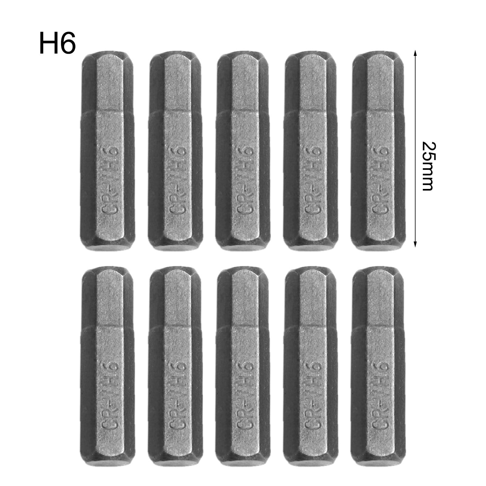 10Pcs Hexagon Screwdriver Bit Set 1/4In Hex Shank 25Mm Screw Driver ...