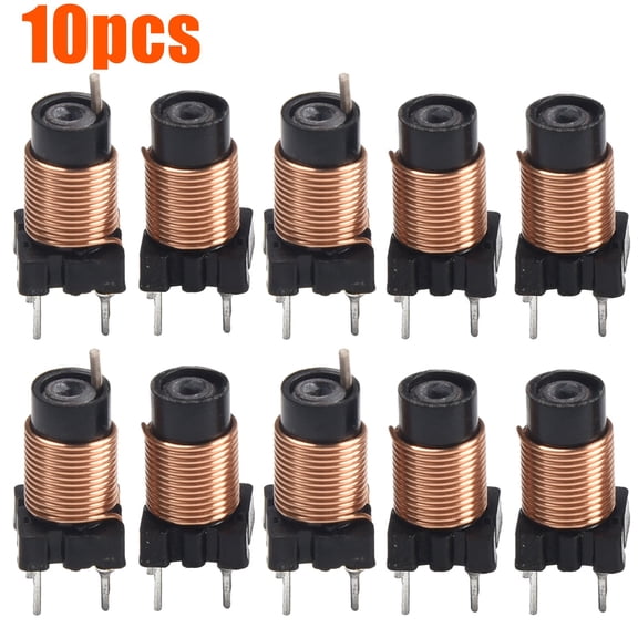 10Pcs High-Frequency Ferrite 12T 0.6Uh-1.7Uh Adjustable Inductance High-Frequency Ferrite Core Plug-In Inductor