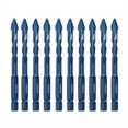 thumbnail image 1 of 10Pcs High Hardness Eccentric Drill Drilling 6mm Glass Tile Ceramic Punching Rock Slab Triangle Drill Bit, 1 of 6