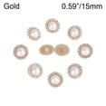 thumbnail image 1 of 10Pcs High Quality Needlework DIY Clothing Accessories Sewing Accessories Pearl Clothing Buttons Shirt Buttons Shiny Rhinestone GOLD 15MM, 1 of 1