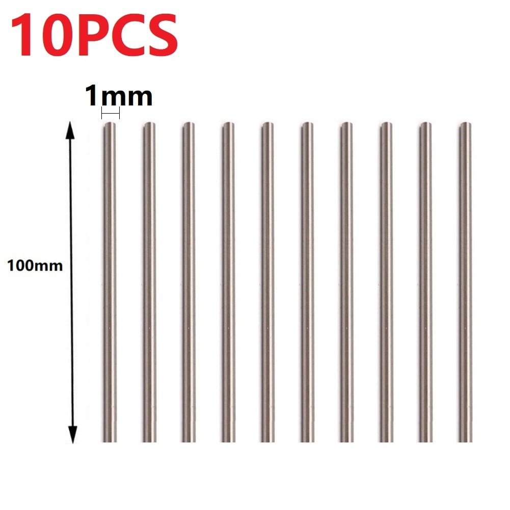 10Pcs High Speed Steel Round Rod Lathe Bar Stock Assorted for Diy Craft