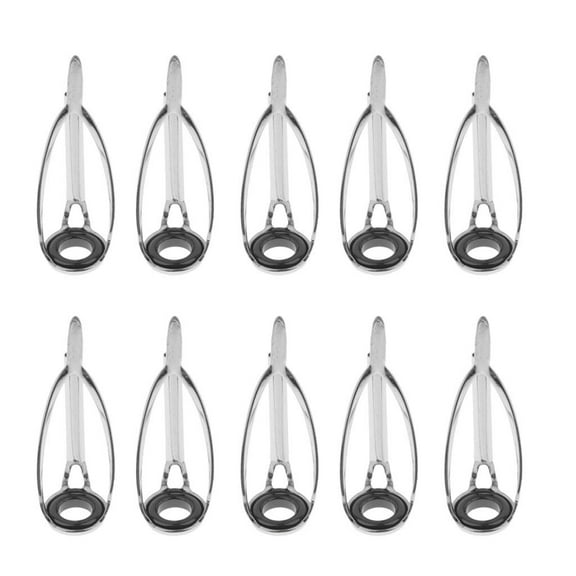 10Pcs High Strength Stainless Steel Fishing Rod Guides Tip Tops Repair Rod Guides 2.2mm