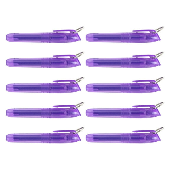 10Pcs Highlighter with Metal Rings Obliqued Tip Marker Highlighter Pen Fast Dry for Student Journaling Highlighting