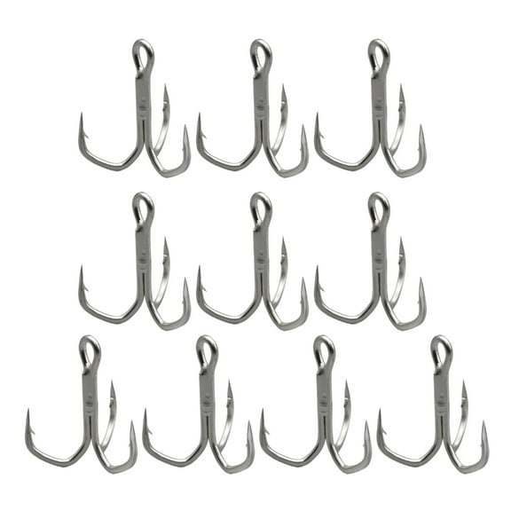 10Pcs Highly Strength Fishings Trebles Hook Baitholder Bass Fishings Hook for Freshwater Saltwater Fishings Tackle Part