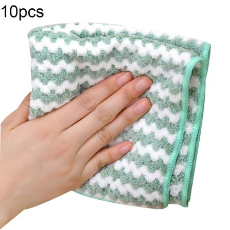 10Pcs Home Kitchen Microfiber Cleaning Dust Cloth Dish Car Washing Rag Towel