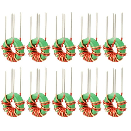 10Pcs Horizontal Toroid Magnetic Inductor Monolayer Wire Wind Wound 220uH Coil
