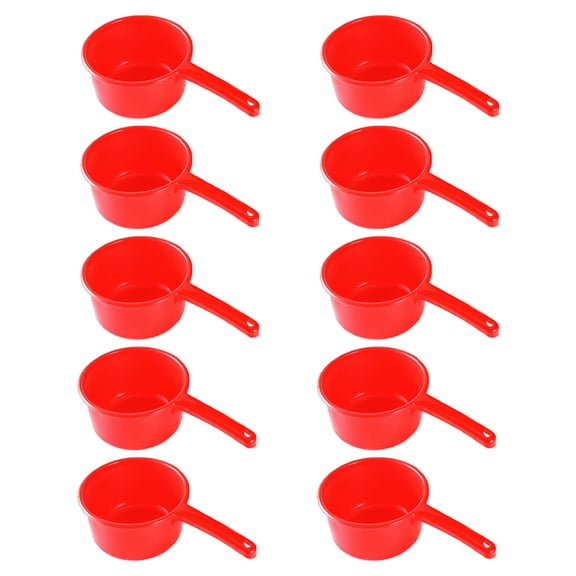 jojofuny Kitchen Ladle Red Plastic 10Pcs 9.82X5.50X3.14in