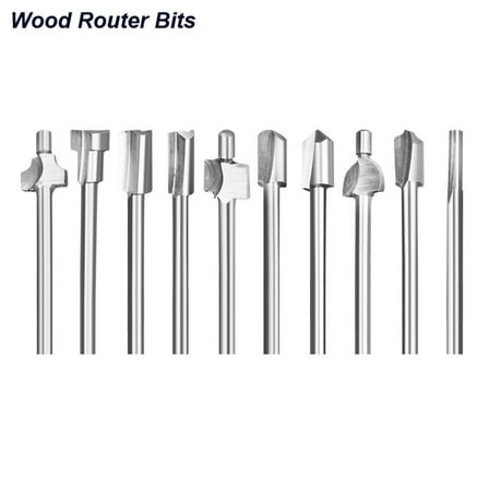 10Pcs Hss Router Bits Wood Cutter Milling Fits Dremel-Rotary Tool Set 1/8\\\" 3Mm Shank Carpentry Router Bits For Rotary Tools Diy