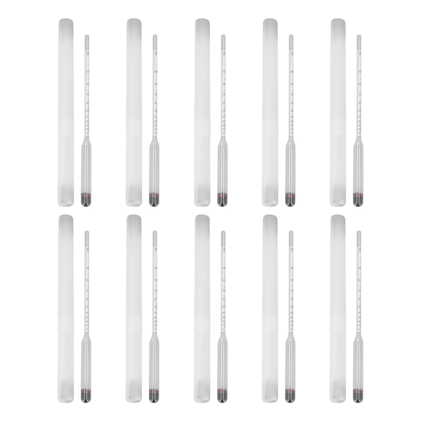 10Pcs Hydrometer Glass Beer Tester Wine Meter Measuring Tool Set Kit