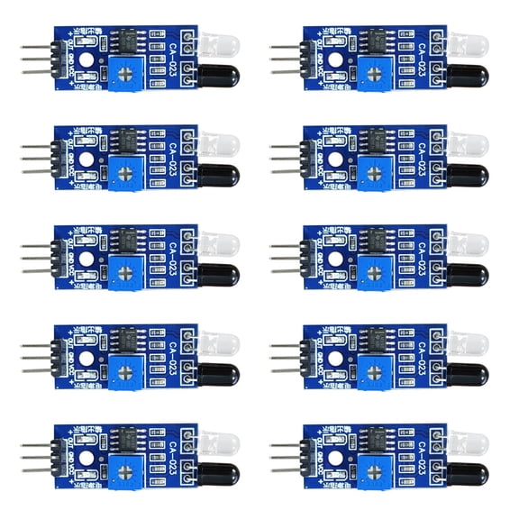 10Pcs IR 3 Wire Flame Detection Sensors Module IR Flame Sensors Module Detector Obstacle Avoidance Sensors Module