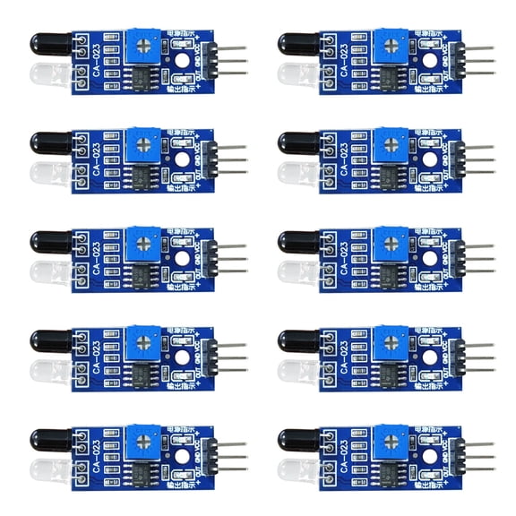 10Pcs IR Reflective Sensors IR Photoelectric Switches Barrier Line Track Module For Diode Triode Board Replacement