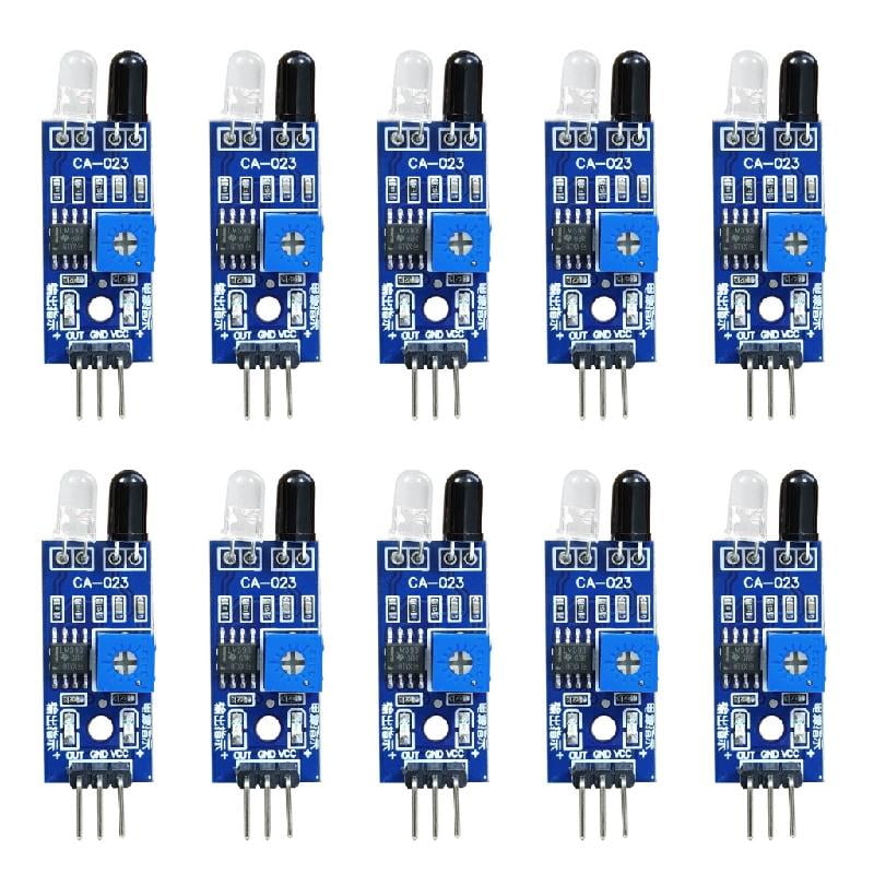 10Pcs IR Reflectance Sensors Obstacle Avoidance Module Tracing Sensors ...