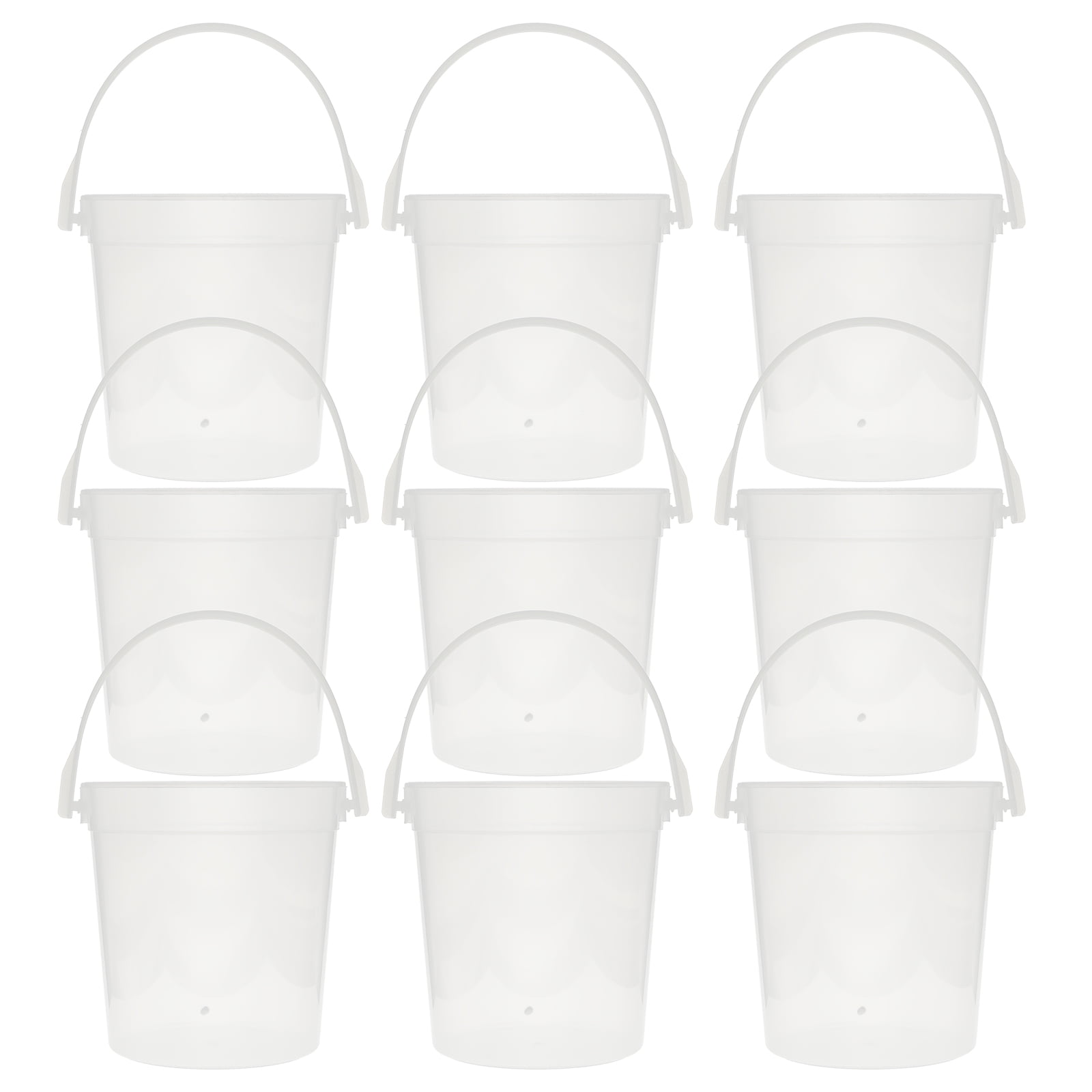 10Pcs Ice Cream Container Clear Popcorn Bucket Drink Bucket Food Bucket