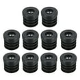 thumbnail image 1 of 10Pcs Inserts for Round Tubes with M8 Thread, for 25mm/0.98" OD Round Tube, Round Black Thicken Plastic Plug Caster, 1 of 7
