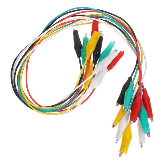 10Pcs Insulated Alligator Clips Electrical Copper PVC Metal for Professionals and Hobbyists