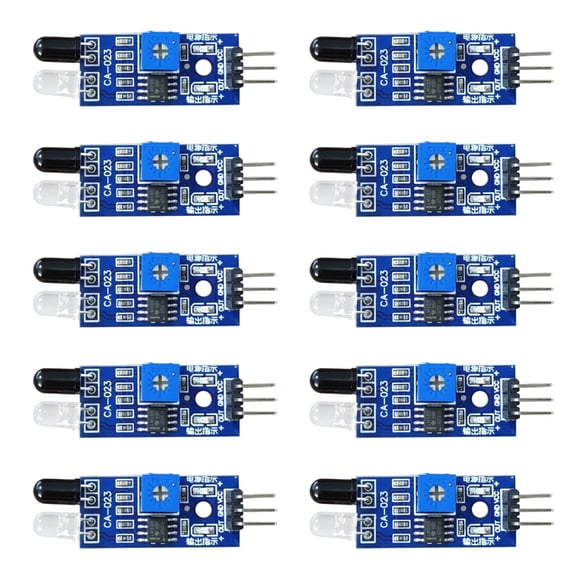10Pcs Intelligent Electronics 3Pin IR Obstacle Avoidance Sensors Module Intelligent Car Robot Reflective Photoelectric