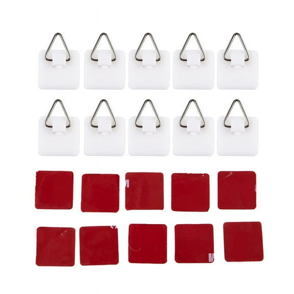 10Pcs Invisible Adhesive Plate Hanger Pictures Wall Vertical Holder Art Dec DhWA