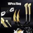 thumbnail image 1 of 10Pcs Iron Barbed Outdoor Fishing Hooks Bait Holder Fish Tackle Accessories-4#, 1 of 8