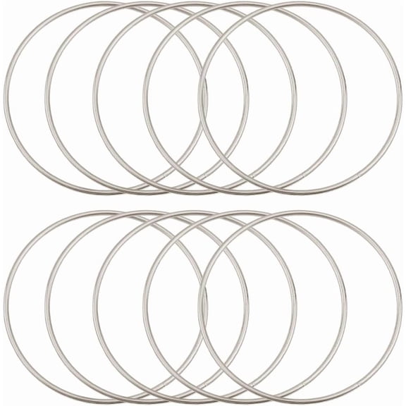 10Pcs Iron Ring for DIY Woven Net/Web with Feather Macrame & Knotting Platinum 100x3mm Inner Diameter: 95mm DIY