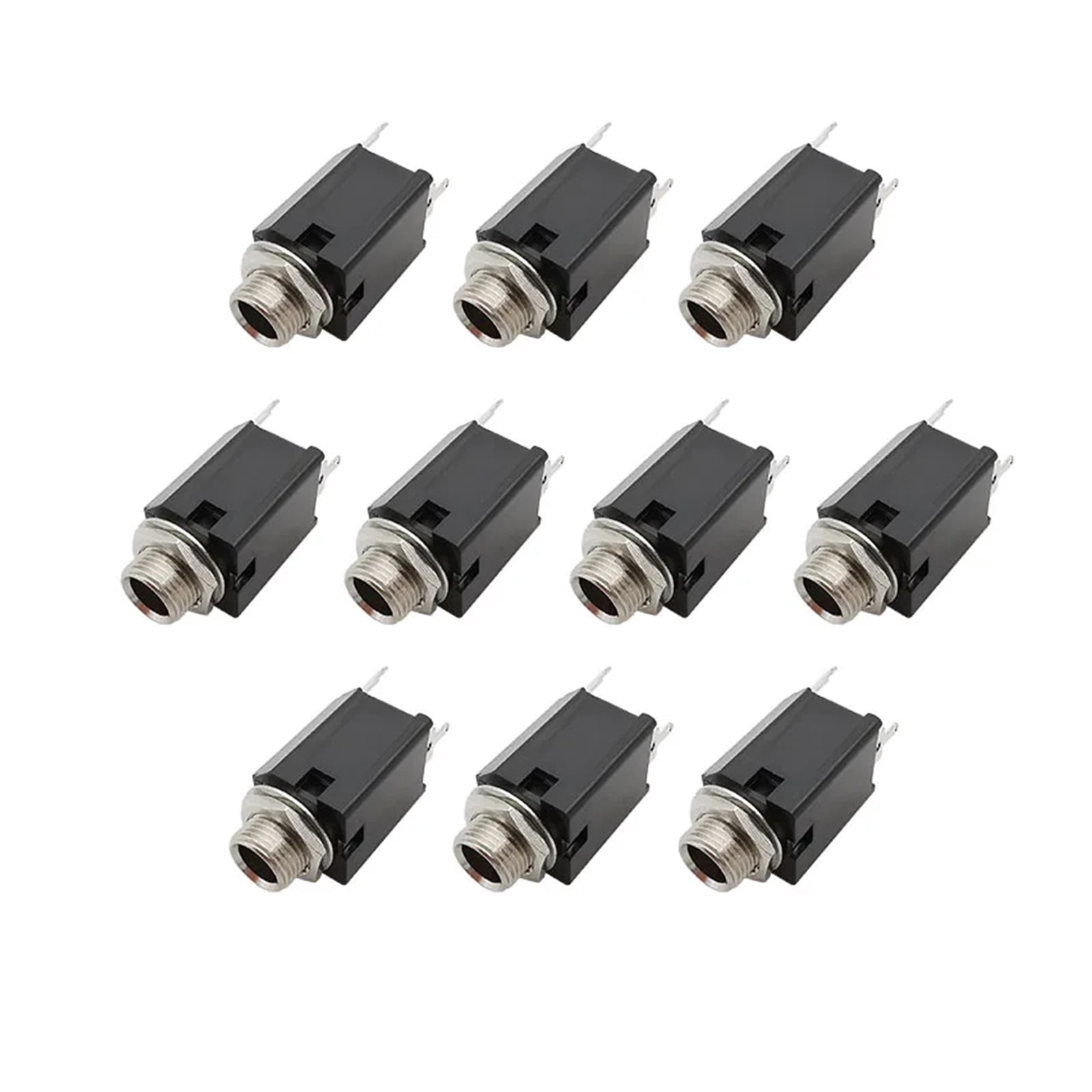 10Pcs Jack 6.35mm Audio Socket Female 3 Pin Stereo Connector Audio ...