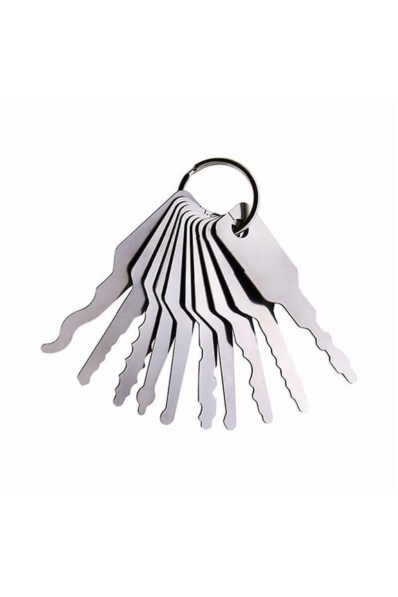 10Pcs Jiggler Keys Auto Car locks Etc Stainless Steel Lock Open Repair Keys Kit