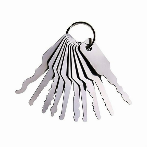 10Pcs Jiggler Keys Auto Car locks Etc Stainless Steel Lock Open Repair Keys Kit