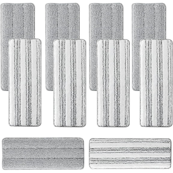 10Pcs Joymoop Mop Replacement Pads, 13 * 4.9'' Universal Mop Pads Mop Head Refills Washable Wet Mop, Compatible with Most 11-13” Size Mops