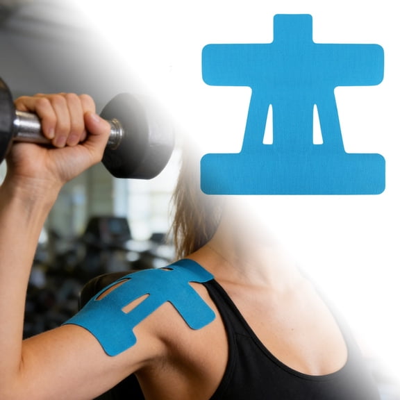 10Pcs Kinesiology Tape Elastic Physical Therapy Athletic Tape Breathable Shoulder Support Wraps For Pain Relief Joint Support(Blue-One Size)