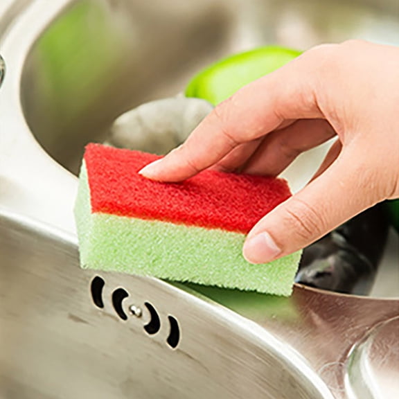 10Pcs Kitchen Cleaning Brush Decontamination Cleaning Sponge Wipe Colorful Cleaning Sponge Wipe Cleaning Brush Home Decor