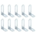 thumbnail image 1 of 10Pcs L-Shaped Brackets Corner Brace, 1.5"x0.94"x0.47" Corner Bracket Shelf Bracket Right Angle Brackets for Wood Shelves Furniture (38x24x12mm, Silver), 1 of 5