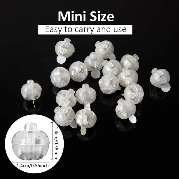 10Pcs LED Balloons Lights Mini Ball Light Round LED Flash Ball Lamp for Paper Lantern Balloon, Christmas, Disco, Wedding, Party, Birthday Decor, White