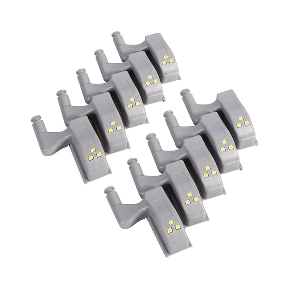 10Pcs LED Hinge Light for Cabinets and Closets - Warm/Cool White, Easy Installation, Motion Sensor Activated, Perfect for Home Kitchen Wardrobes[WARM LIGHT]