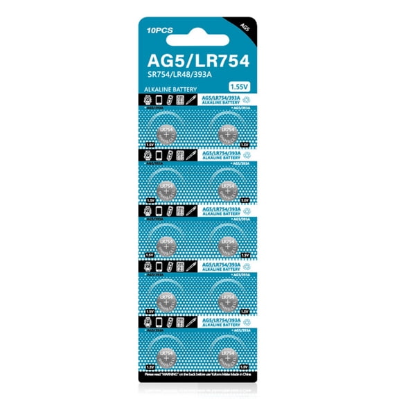 10Pcs LR754 AG5 Alkaline Batteries SR754 546 RW28 939A LR48 Alkaline Button Cell For Watch Toy Remote Control