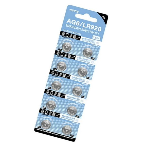 10Pcs LR921 SR927SW 1.55V AG6 SR920SW SR69 SR921 LR920SW 280-31 V371 D371 605 Button Coin Cell Watch for Watch
