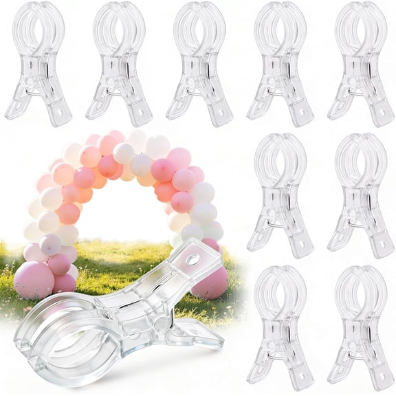 10Pcs Large Spring Clamps Balloon Garland Arch Clips Backdrop Clamps Crafts Heavy Duty Plastic Clips