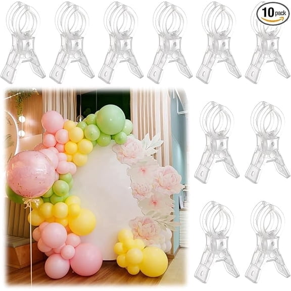 10Pcs Large Spring Clamps Balloon Garland Arch Clips Backdrop Clamps Crafts Heavy Duty Plastic Clips