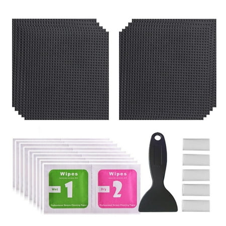 10Pcs Large Trampoline Repair Patch, 4"x 4" Square Durable Tool Fixing Net Repair Waterproof Rounded Corner for Trampoline