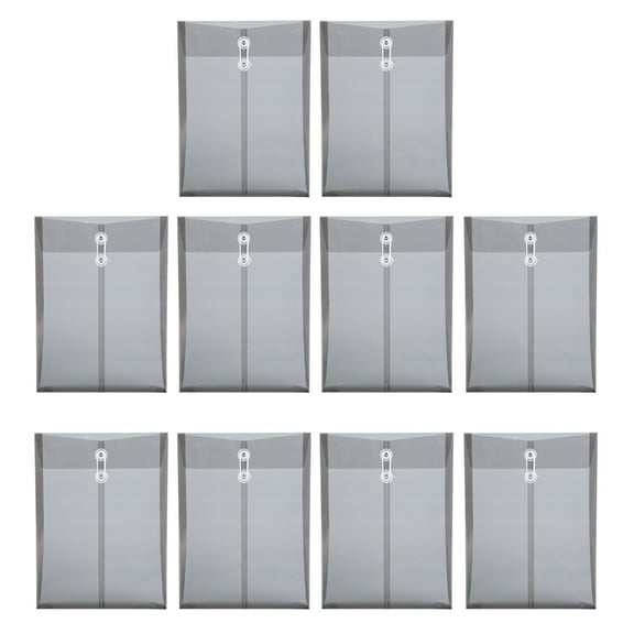 10Pcs Legal Size Envelopes with String Closure Expandable File Pouches Top Load File Folder Document Organizers Bag