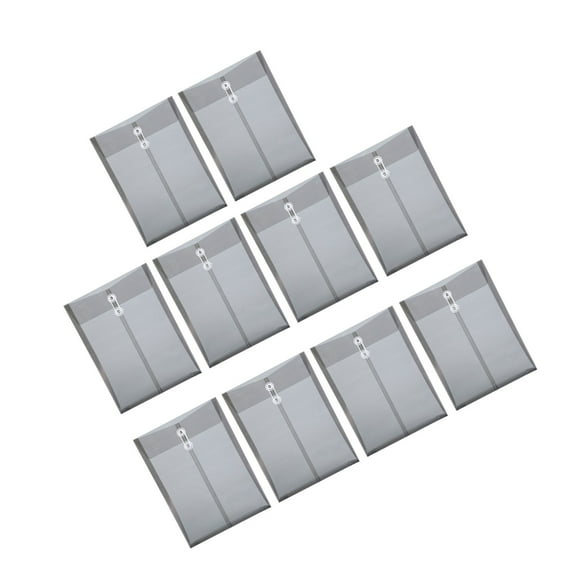 10Pcs Legal Size Envelopes with String Closure Water Resistant Expandable Folder