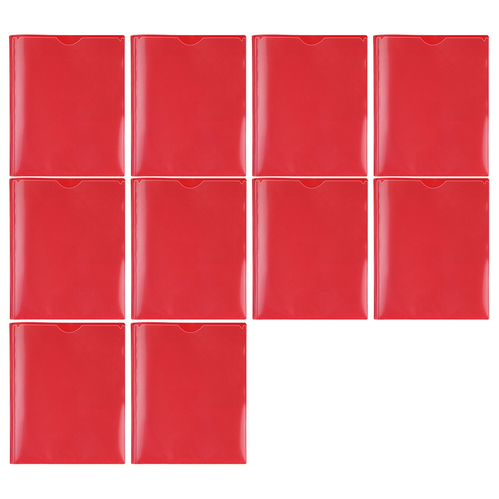 10Pcs Letter Size Paper Folder with Two Pockets and Business Card Holder, Two Pocket Folders with 3 Prong for Office